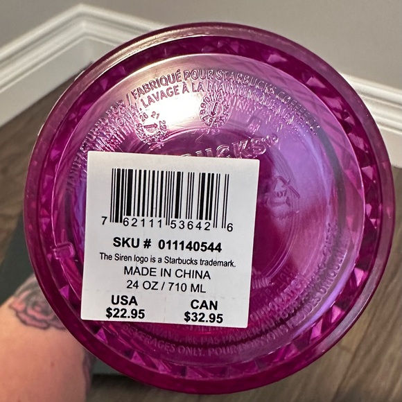 BNWT Starbucks 2023 Lavender Jeweled Venti Cold Cup Tumbler - Picture 3 of 3